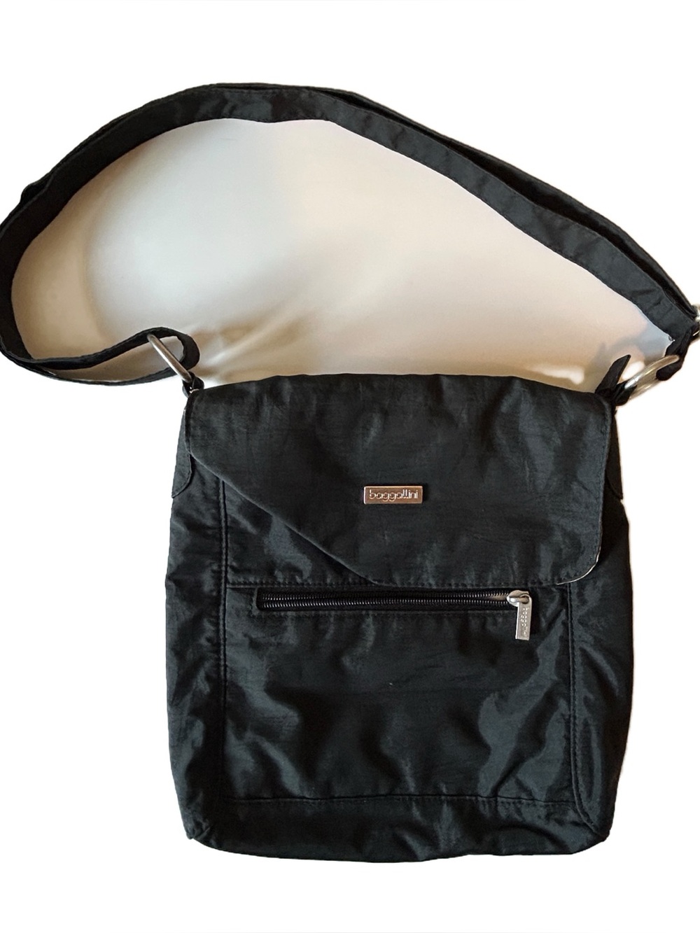 Baggallini Town Bagg Crossbody Bag Black Nylon